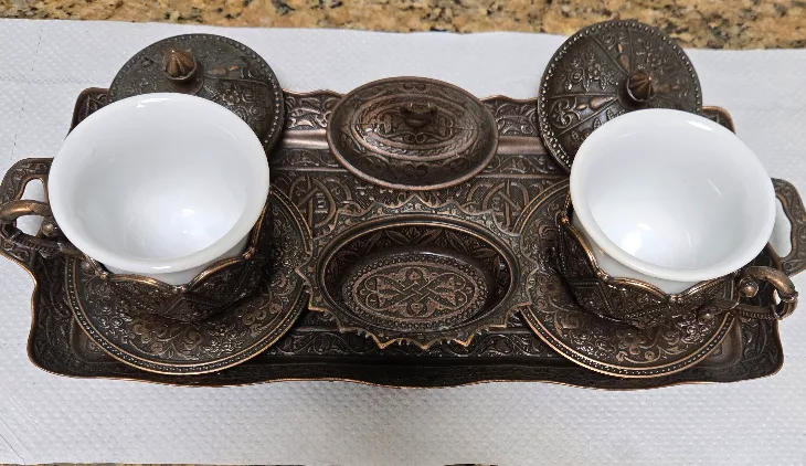 Arsal Turkish tea, coffee full set with Tray thumbnail