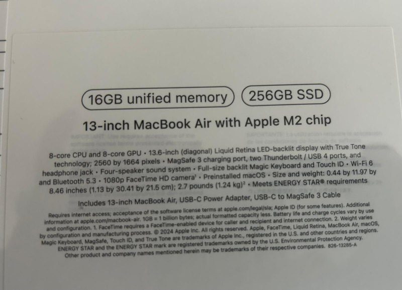 New MacBook Air 13-inch with Apple M2 Chip - 16GB RAM, 256GB SSD - photo 2