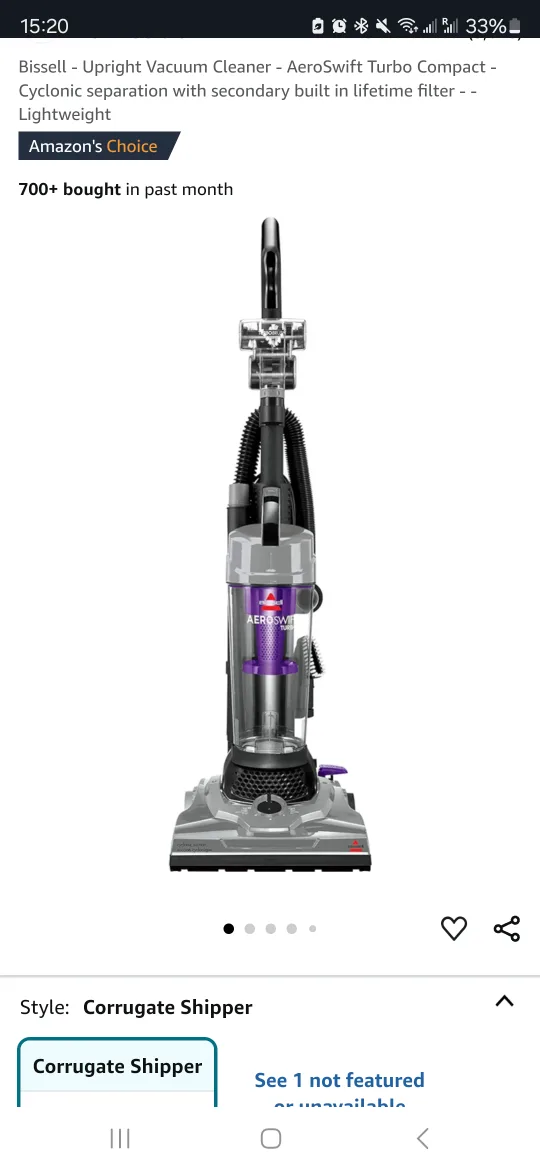 Very Strong Bissell Upright Vacuum - AeroSwift -  Move out sale thumbnail