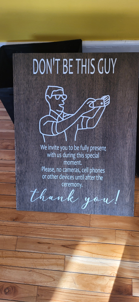 Unplugged Wedding Ceremony Sign