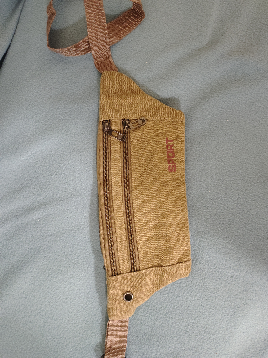 Canvas Waist Bag - Khaki