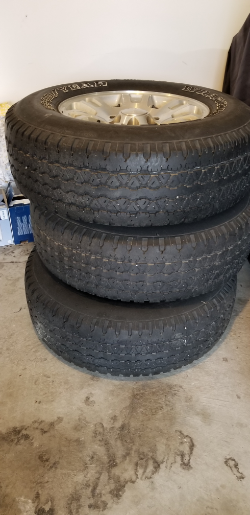 Used GMC Sierra 17" Alloy Wheels with Goodyear Wrangler Tires