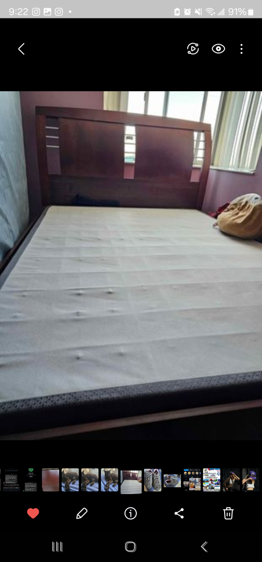 Queen Wood Slay bed frame