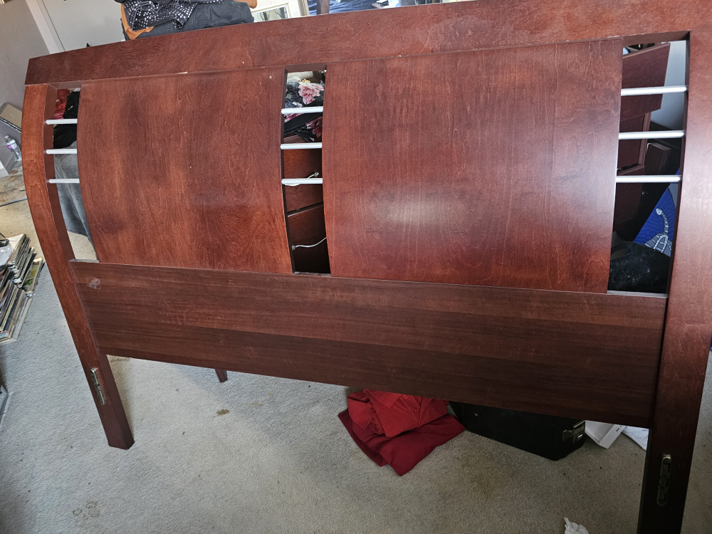 Queen Wood Slay bed frame - photo 2