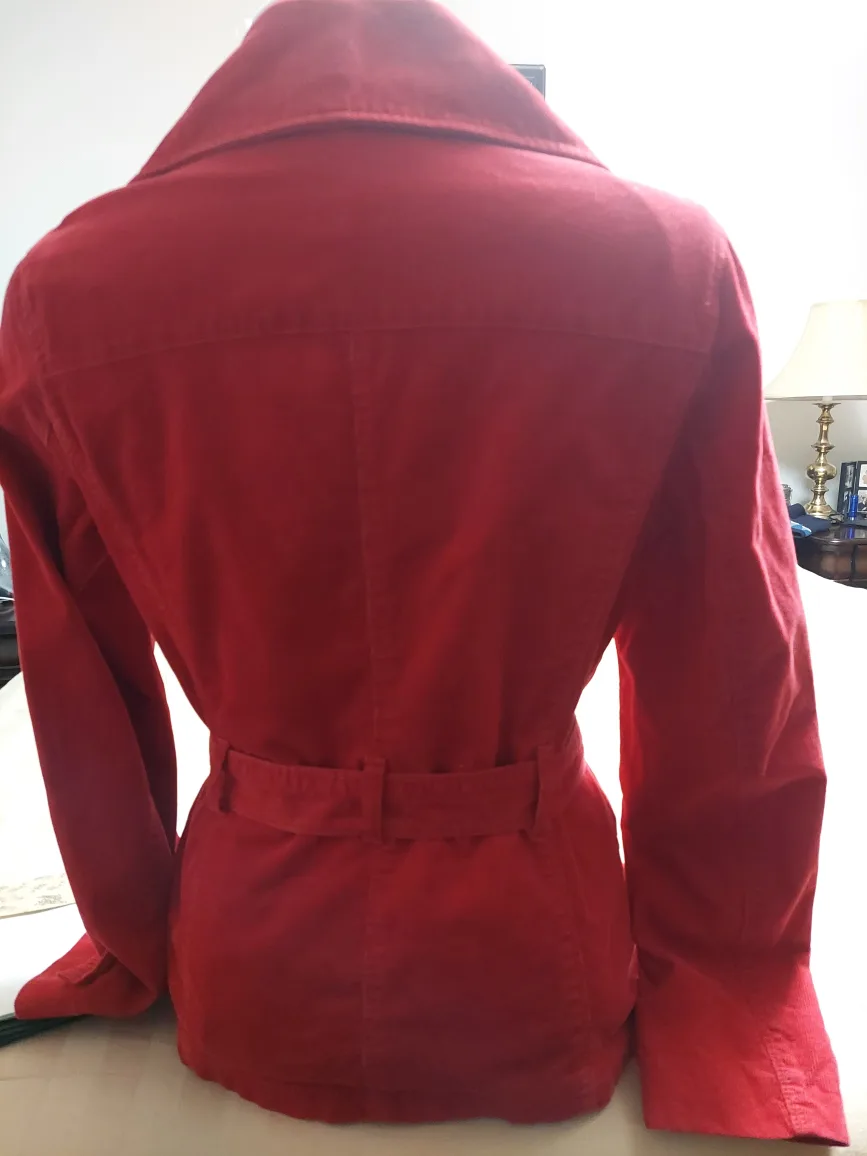 Fire Red  Cotton Corduroy Jacket - Size Medium image indicator(6)