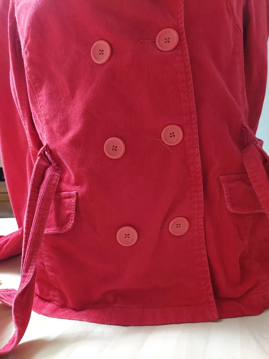 Fire Red  Cotton Corduroy Jacket - Size Medium image indicator(7)