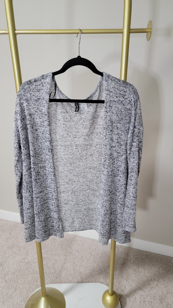 Grey speckled Knit Cardigan - photo 4