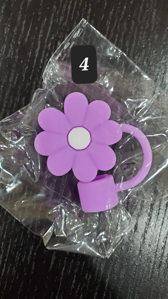 Cute Silicone Straw Toppers - Flowers & Clouds image indicator(6)