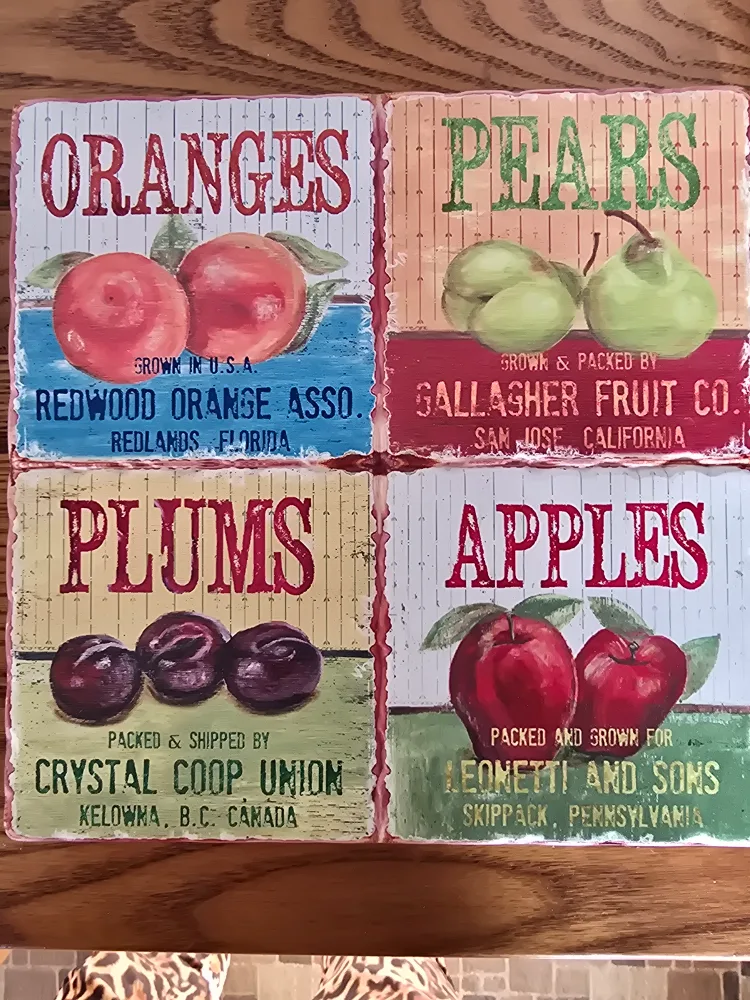 Set of Two Vintage-Style Coasters image indicator(2)