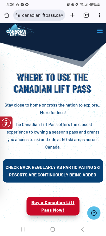 Canadian Lift Pass - Access to 50+ Ski Resorts