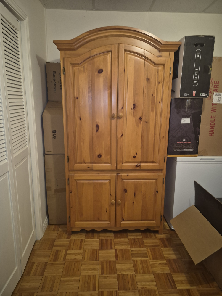 Solid Pine Wood Armoire/Cabinet