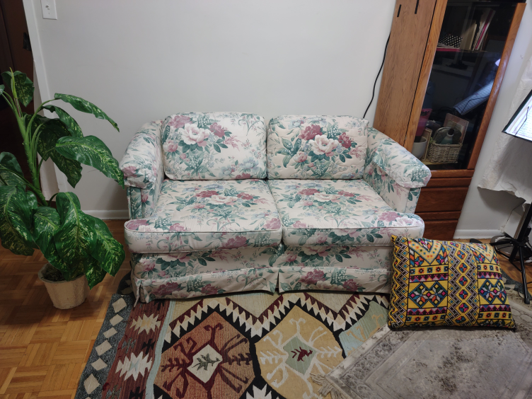 Floral Pattern Loveseat COVER