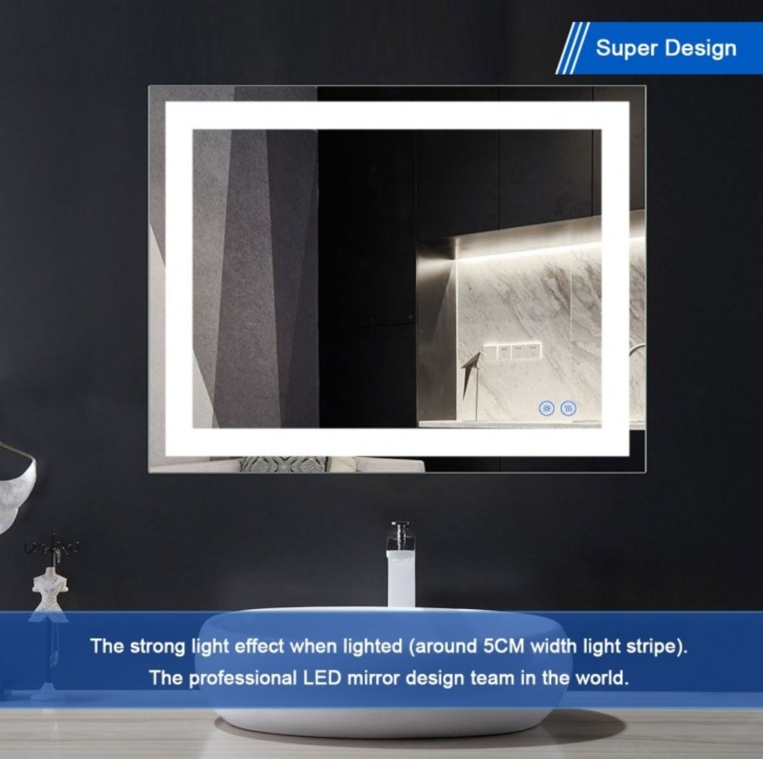 LED Illuminated Bathroom Mirror with Touch Sensor - photo 3