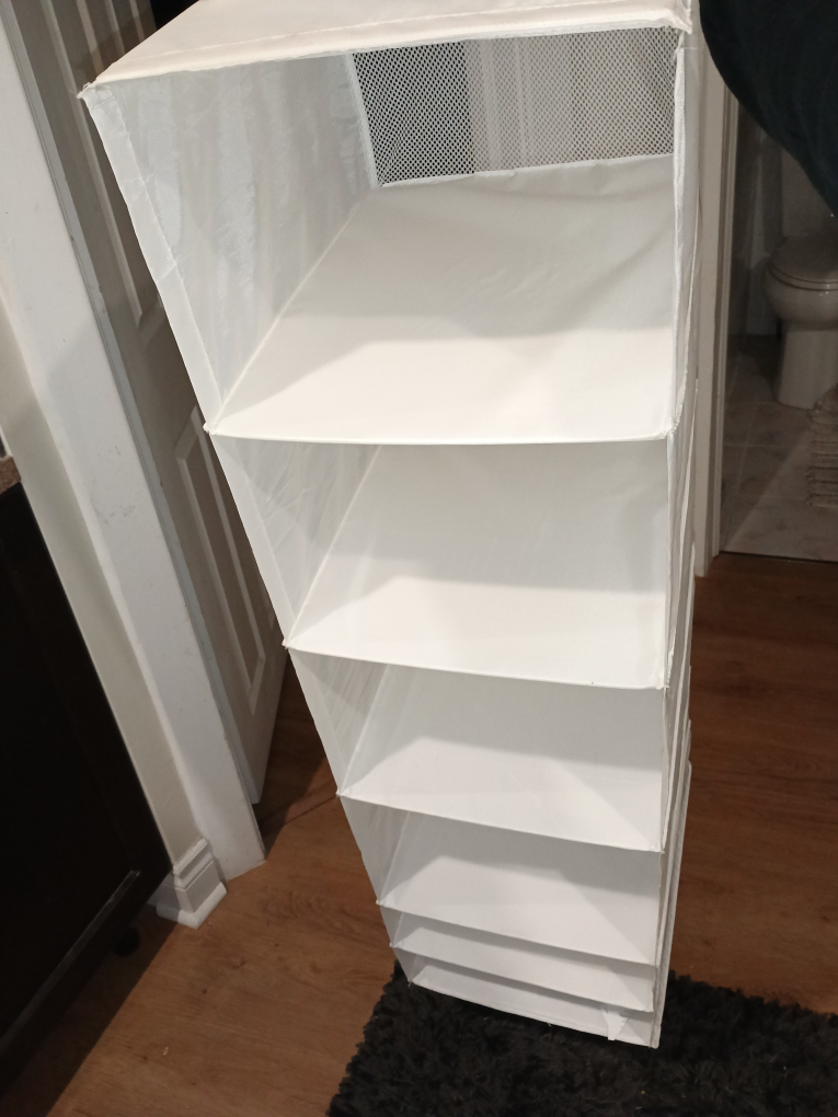 White Fabric 5-Shelf Hanging Closet Organizer - photo 3