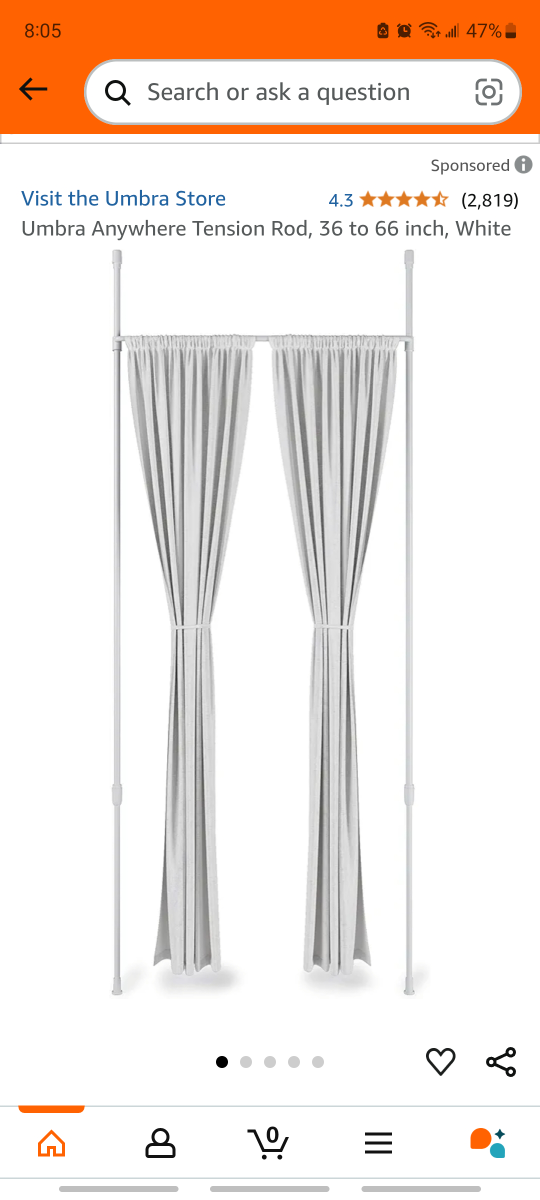 Umbra Anywhere curtain Rod
