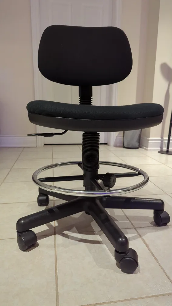 Black Drafting Chair with Ring Footrest image indicator(3)