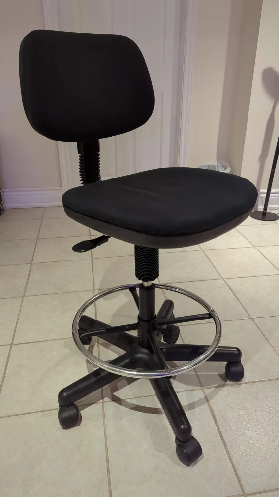 Black Drafting Chair with Ring Footrest image indicator(4)