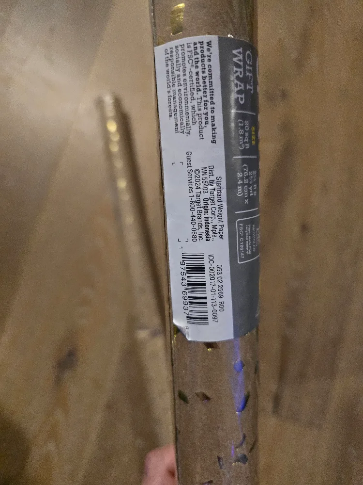 Spritz Gold Confetti Gift Wrap - one roll image indicator(2)