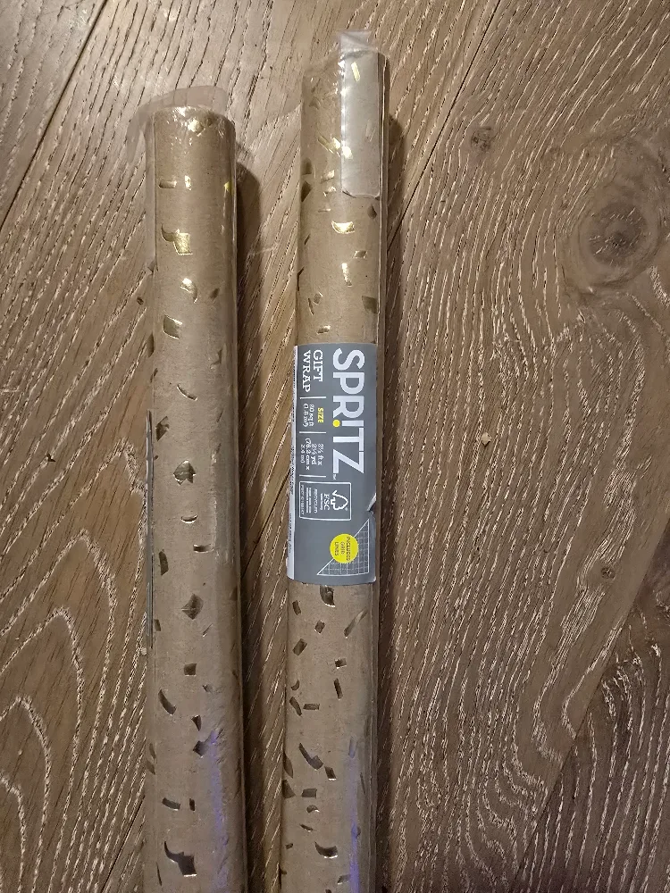 Spritz Gold Confetti Gift Wrap - one roll image indicator(3)