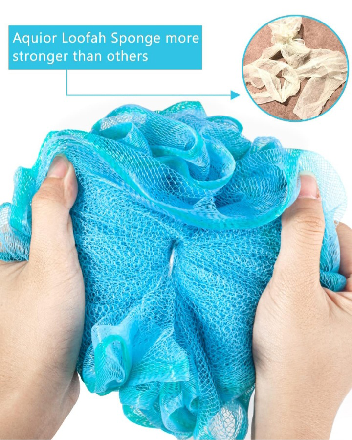 NEW!   Shower Sponges - Pack of 4  (Loofah Sponges) - photo 4