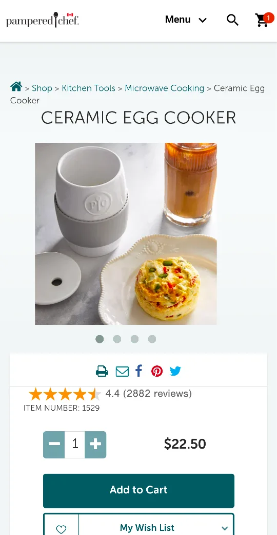 Pampered Chef Ceramic Egg Cooker image indicator(3)