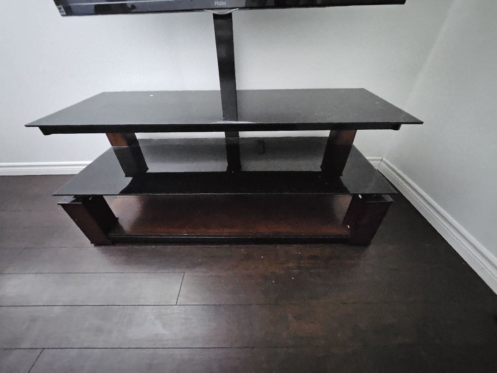 Two-Tier Glass TV Stand - photo 3