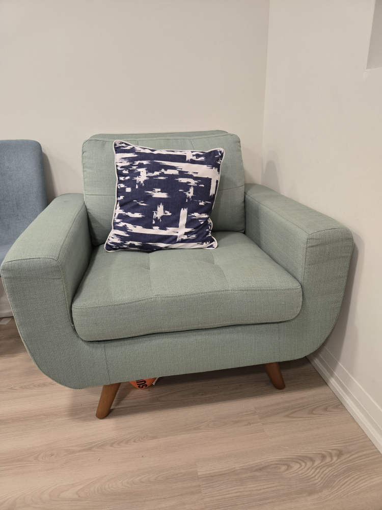 Mid-Century Modern Accent Chair - Pale Green