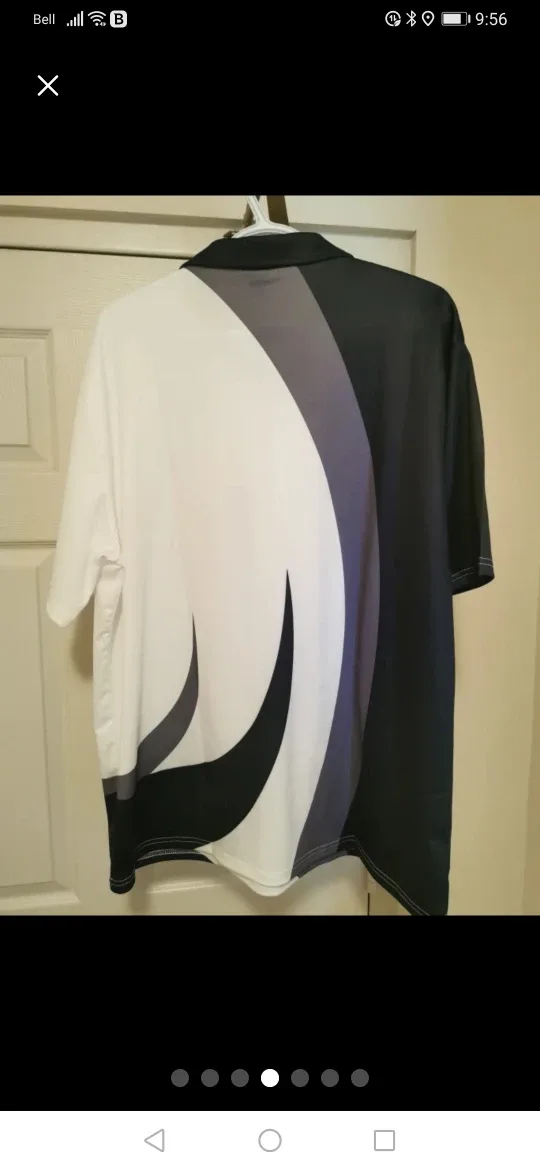 #freecyle Men's 3XL Abstract Print Zip-Up Polo Shirt image indicator(3)