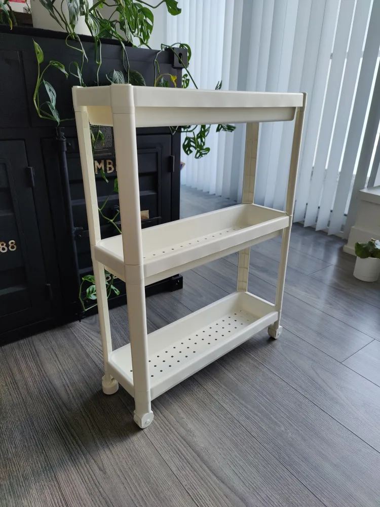 IKEA VESKEN White Cart with 3 shelves image indicator(2)