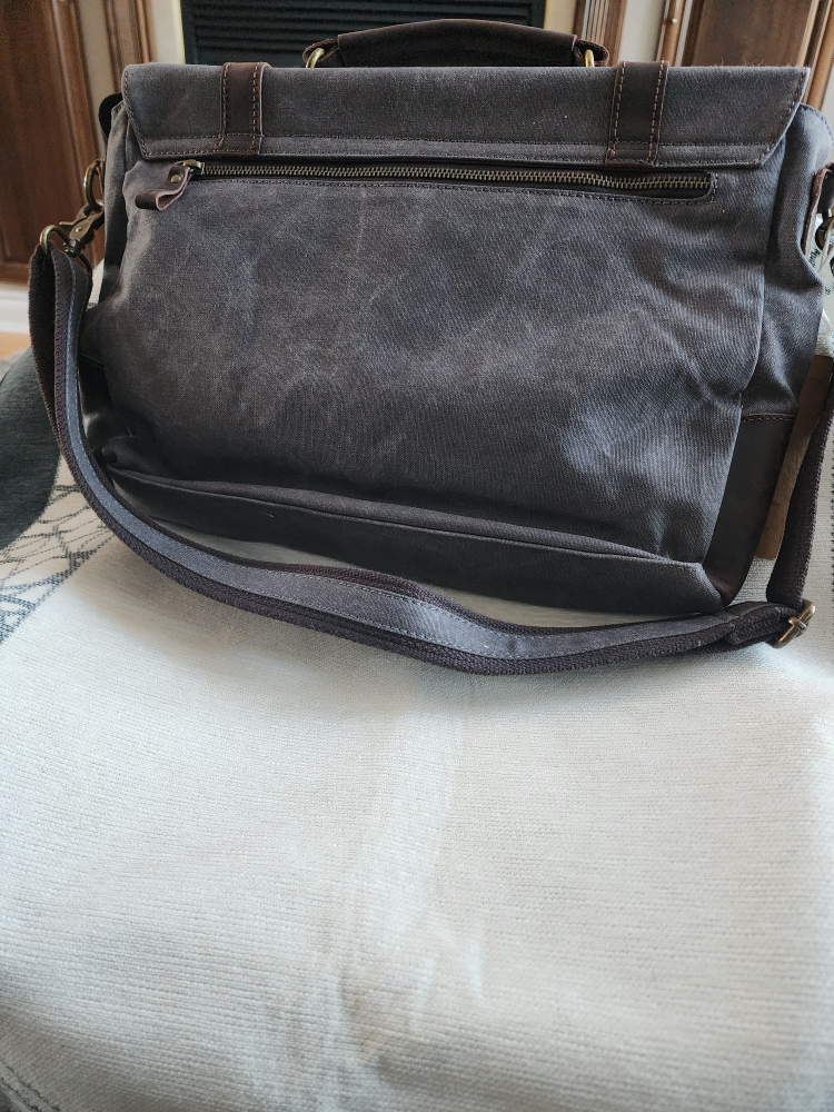 Vintage-Style Canvas Messenger Bag - photo 2