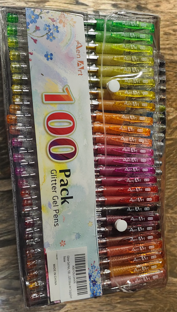 100 Pack Glitter Gel Pens