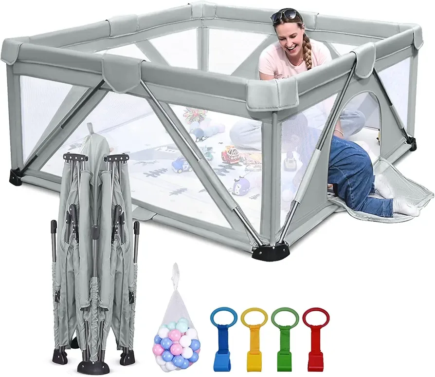 G2 Portable Baby Playpen - Grey thumbnail