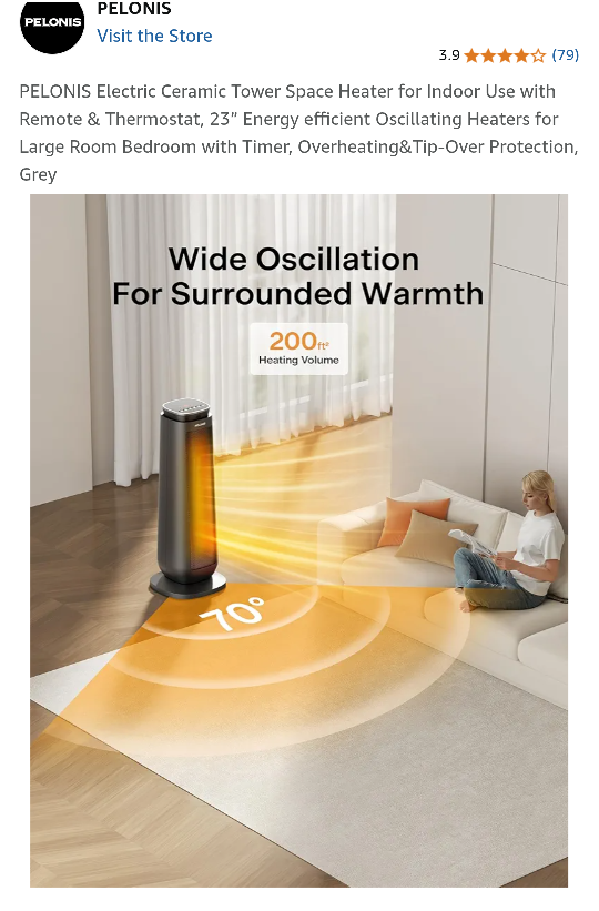 Tower Heater Portable - photo 3