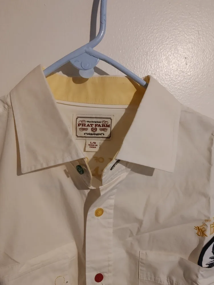 SUPER RARE PHAT FARM OG MENS L/S SHIRT SIZE L BRAND NEW! image indicator(2)