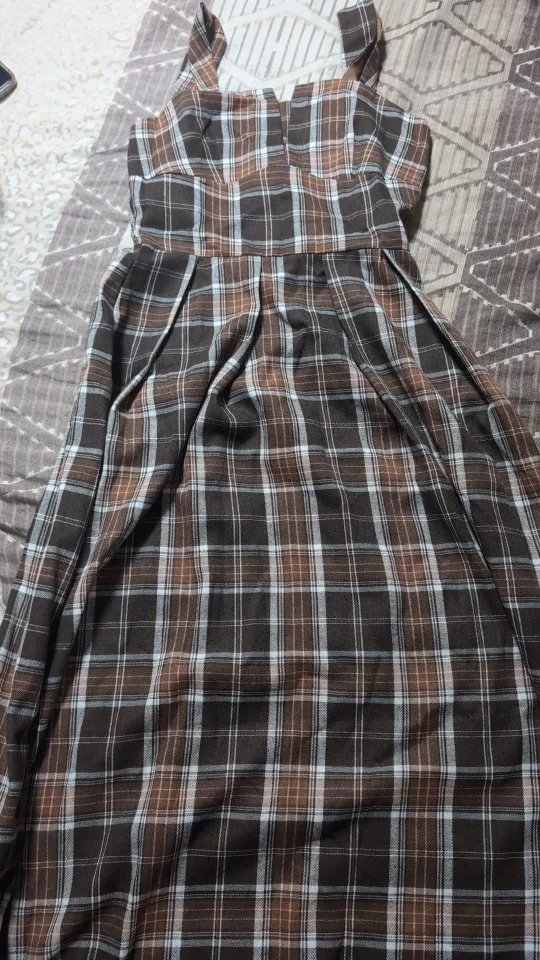 Brown and White Plaid Sundress image indicator(4)