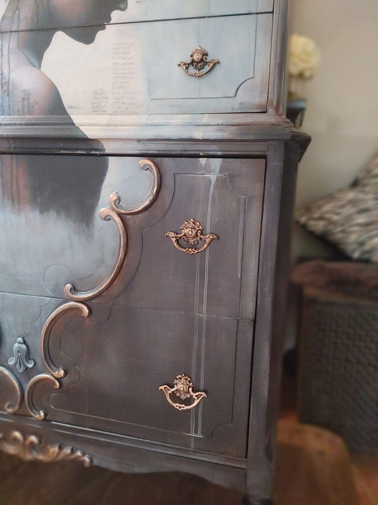 Unique Hand-Painted Vintage Chest of Drawers - photo 3