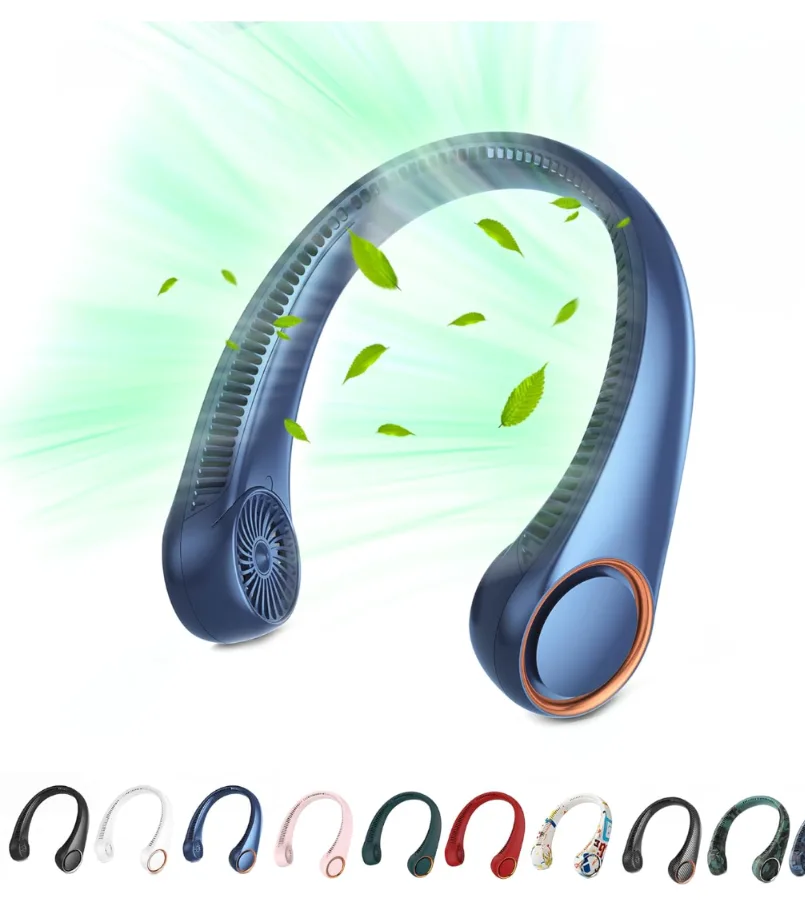 Portable Neck Fan - Quiet & Comfortable Personal Cooling image indicator(2)