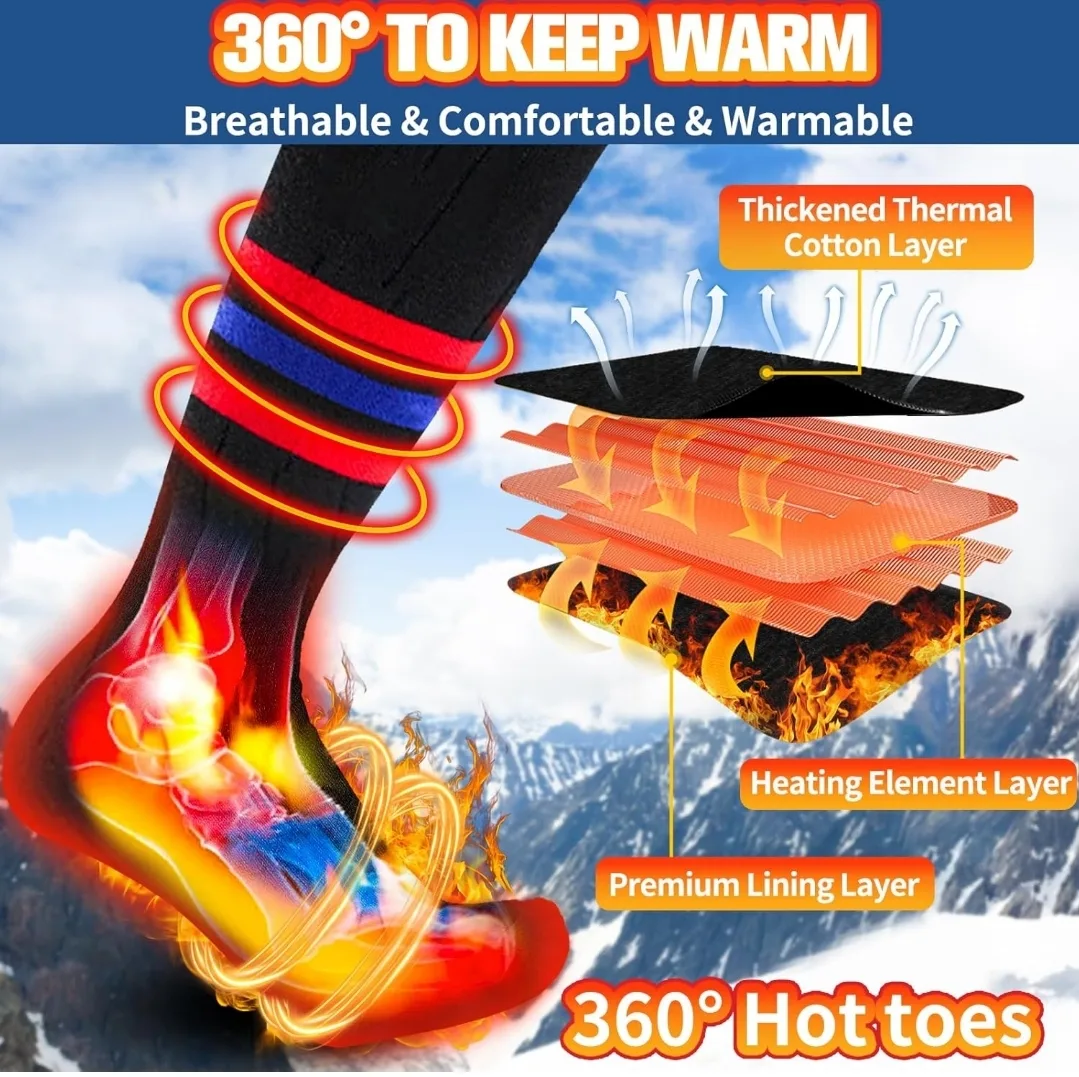 Heated Socks - 5000mAh Rechargeable, 8H Warmth! 🏈 image indicator(8)