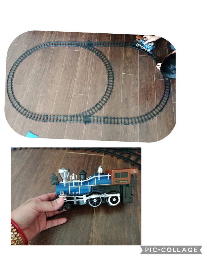 Toy Train Set with Tracks