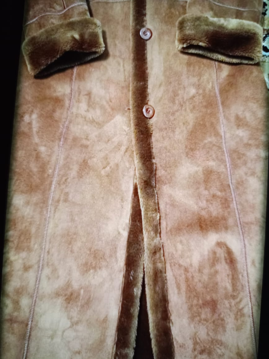 Women's Brown Faux Suede Jacket with Faux Fur Trim