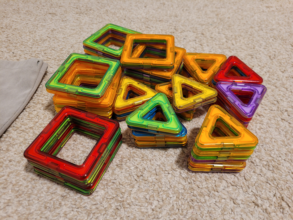 AMOSDING Magnetic Building Blocks - 64 Pieces