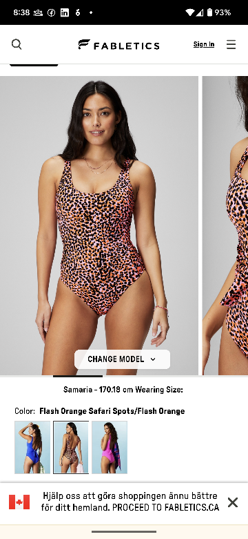 Fabletics Scoop Back One-Piece Swimsuit