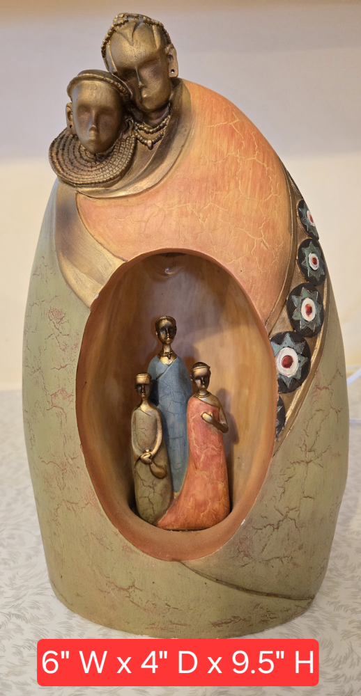 Unique African Family Figurine Lamp - photo 2