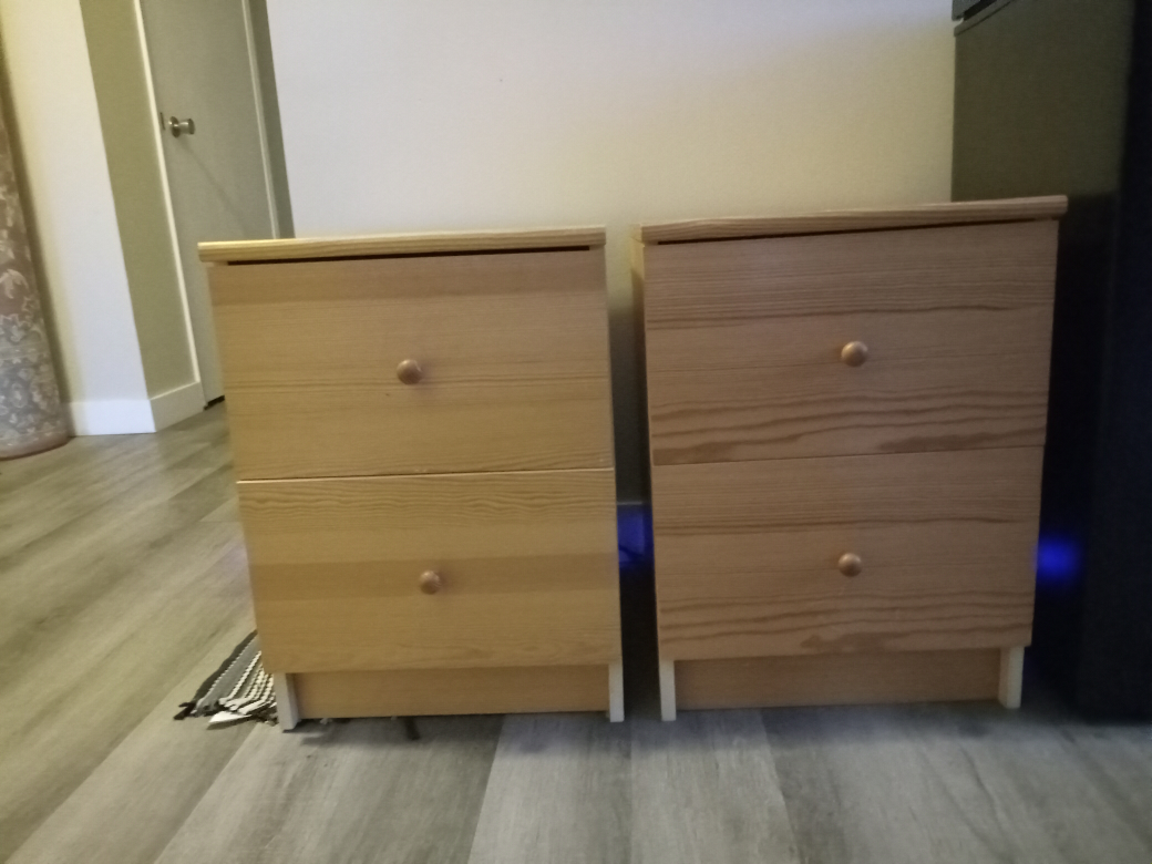 Pair of IKEA MALM Two-Drawer Nightstands - photo 2