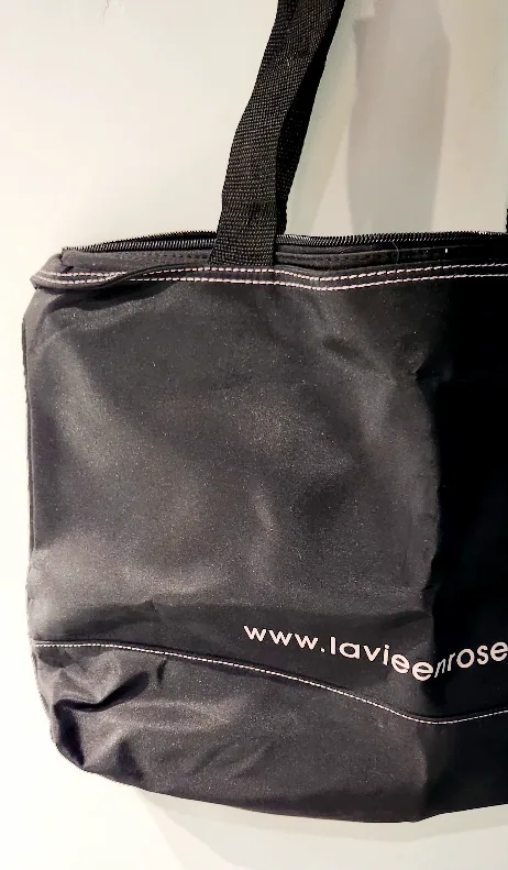 La Vie en Rose Black Tote Bag image indicator(6)