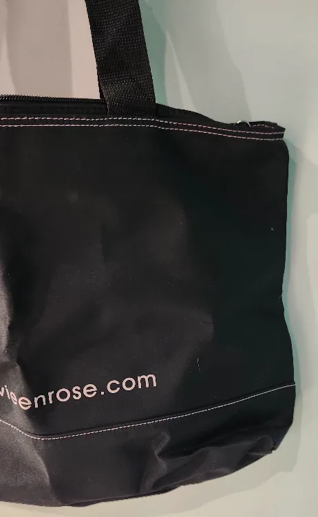 La Vie en Rose Black Tote Bag image indicator(7)