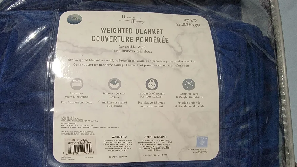 Dream Theory 15lb Crystal Mink Weighted Blanket –Relax & Sleep image indicator(10)