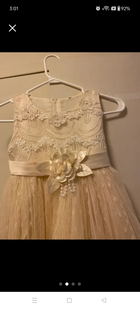 Girls' Champagne Flower Girl Dress image indicator(2)