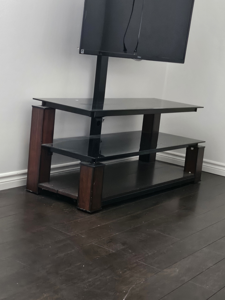 Two-Tier Glass TV Stand - photo 2