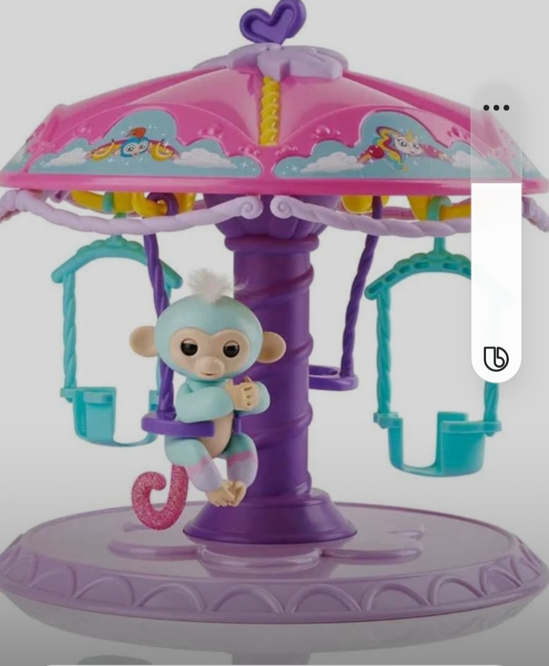 WowWee Fingerlings Hugs Carousel Playset with 2 fingerlings